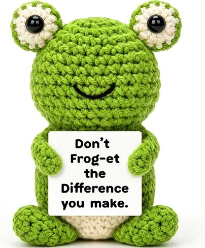 Thank You Gifts for Women Teacher Coworkers Nurse Boss Friends Manager, Funny Teacher Birthday Christmas Appreciation Gift, Cute Crochet Frog Desk Decor Inspirational Friendship Present for Woman in Kuwait