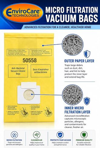 EnviroCare Replacement Vacuum Cleaner Bags made to fit Kenmore Canister Type C or Q 50555, 50558, 50557 and Panasonic Type C-5 9 pack in Kuwait