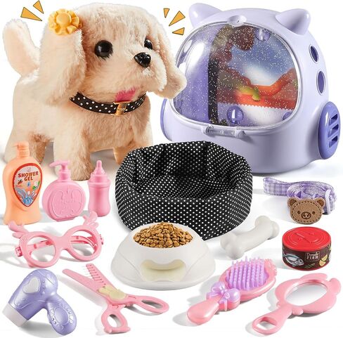 16 Pcs Robot Dog Toys for Girls, Toys for 3 4 5 6 7 8 Year Old Girls Kids in Saudi Arabia