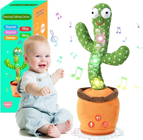 TWORIVER Adjustable Volume Dancing Talking Cactus Toy for Baby, Boys Girls in Kuwait