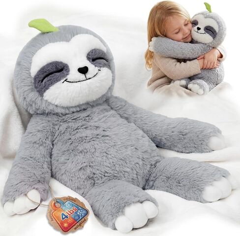 Mewaii Weighted Stuffed Animals Sloth Plush, Heatable Coolable, 4 lb, 20in in Saudi Arabia