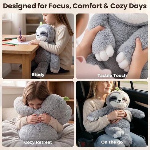 Mewaii Weighted Stuffed Animals Sloth Plush, Heatable Coolable, 4 lb, 20in in Saudi Arabia