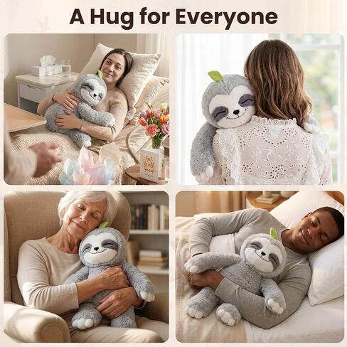 Mewaii Weighted Stuffed Animals Sloth Plush, Heatable Coolable, 4 lb, 20in in Saudi Arabia