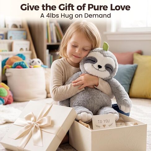 Mewaii Weighted Stuffed Animals Sloth Plush, Heatable Coolable, 4 lb, 20in in Saudi Arabia