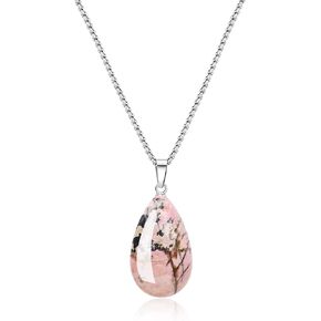 COAI Men's Women's Teardrop Healing Crystal Necklace in Saudi Arabia