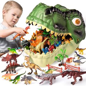 Dinosaur Toys Kids 3-5, 45PCS Jurassic Playset with Trees & Fence in Kuwait