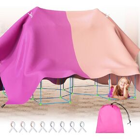 LOVEGRASS 118 Inch Blanket Fort Building Kit for Kids, Fort Making Kit in Kuwait