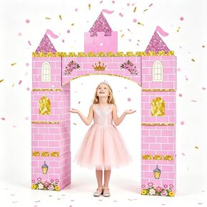 53 X 65 Blue Winter Snowflakes Cardboard Castle Playhouse Party Decoration in Kuwait