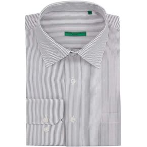 DTI BB Signature Men's Modern Classic Fit 2 Ply Pure Cotton Striped Dress Shirt in Saudi Arabia