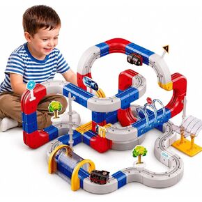 Electric Train Set for Kids Ages 4-8, 2 Trains Flexible Race Track-138 PCs in Kuwait