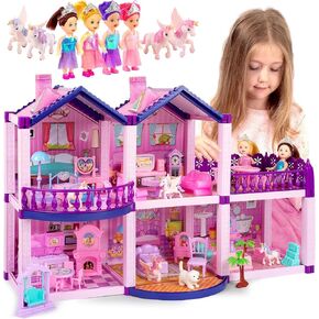 Princesses & Unicorns Dollhouse for Girls Ages 2-8, Furniture & Accessories in Saudi Arabia