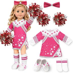 American 18 Inch Doll Accessories and Clothes Cheerleader Outfit Set in Saudi Arabia