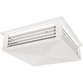 GSW 22" White Powder Coated 4-Way Adjustable Metal Diffuser for Evaporative/Swamp Cooler, 24" Mounting Edge (22"x22"x6") in Kuwait