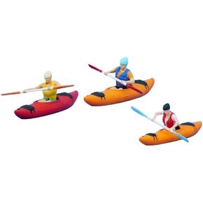 Mini Kayak Figure Model Multicolor Resin Boat Ornament for Dollhouse Lake in Saudi Arabia