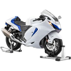 1/6 Scale Alloy RC Motorcycle Model with Ignition Function, Dynamic Spray Exhaust, Engine Sound LED Lights, RC Motorcycle Display Model Collectible Desk Decor (White) in Kuwait