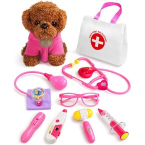 Doctor Kit for Toddlers 3-5 with Costume, Bag & Stethoscope Dress Up in Kuwait
