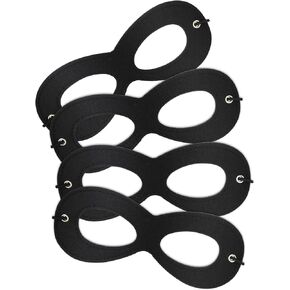 AIMIKE Superhero Mask, Black Felt Eye Mask, Halloween Dress Up, Adjustable Eyemask w/Elastic Rope in Kuwait