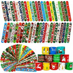 SUNPROUND Halloween Slap Bracelet,100Pcs Slap Bracelet Wristbands with Spider Pumpkin Ghost Zombie Bat Witches Design Snap Bracelet for Kids Party Favors Toys Prizes Goodie Bags Fillers in Kuwait