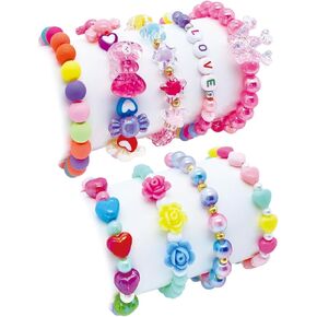 SIELEVIN 9 PCS Cute Kids Bracelets for Little Girls Pink Toddler Jewelry in Kuwait