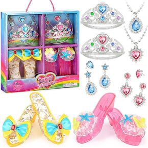 Princess Dress Up Shoes & Clothes Set for Girls with Gift Box Ages 3-6 in Kuwait