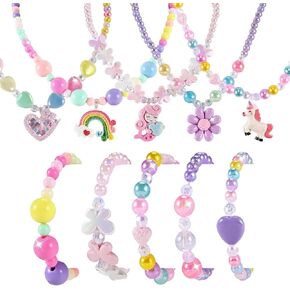 Faburo 10pcs Kids Jewelry for Girls, Little Girls Jewelry Necklace for Girl in Kuwait