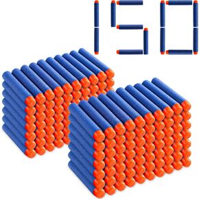 Pokiiulk Refill Darts Bullets Compatible with Nerf Guns N-Strike Elite Series, 300PCS Refill Darts Premium Foam Bullets Pack with Portable Storage Bucket in Kuwait