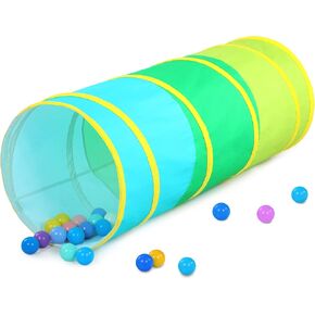 Kids Play Tunnel Tent for Toddlers, Colorful Pop Up Crawl Tunnel Toy for Baby or Pet with Breathable Mesh, Collapsible Gift for Boy and Girl Play Tunnel Indoor and Outdoor Game in Kuwait