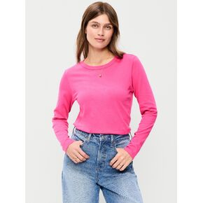 Old Navy EveryWear Long-Sleeve T-Shirt - For Our Fuchsia in Saudi Arabia