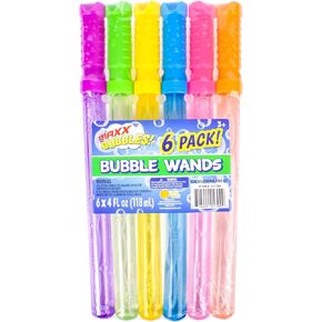 Sunny Days Entertainment Maxx Bubbles 4oz Bubble Wands – 6 Pack Bubble Wand Toy | Summer Fun, Outdoor Birthday Party Favors for Kids, 101799 Blue in Kuwait