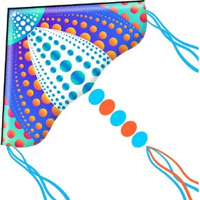 HONBO Large Delta Kite for Kids & Adults,Extremely Easy to Fly Kite for Beach Trip,String Line Included,with Colorful Tail,Perfect for Beginners in Kuwait