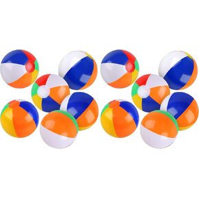 Rindion 6 Pack Beach Balls, 10 Inch Beach Balls for Kids, Rainbow Color Pool Toys Pool Balls for Swimming Pool, Beach Toys Inflatable Ball for Summer Parties and Water Games in Kuwait