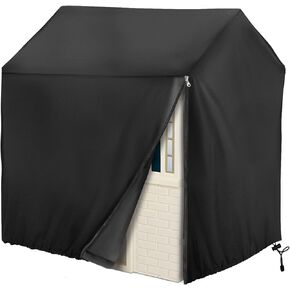 Playhouse cover, Outdoor wooden kids playhouse covers, 57" L x 57" W x 63" H, Waterproof, Sun Protection dust, Easy to put on with side zipper, 640D Heavy duty oxford fabric, (Black) in Kuwait