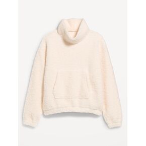 Old Navy Oversized Funnel-Neck Sherpa Pullover - Creme De La Creme in Kuwait