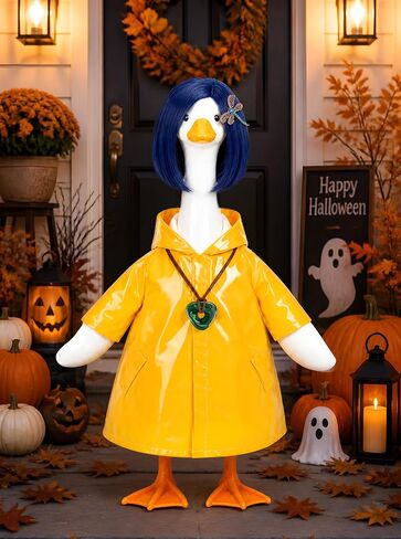 Halloween Goose Outfits Yellow Porch Goose Costumes for 23In Goose in Saudi Arabia