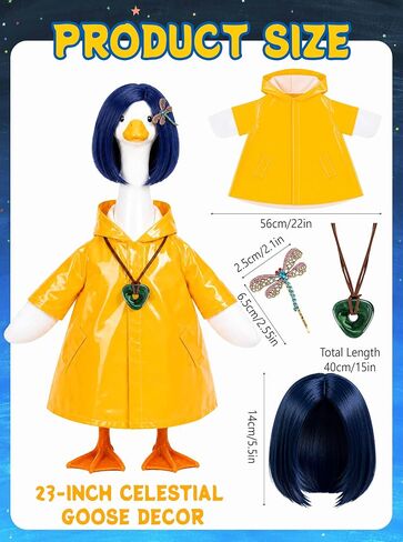 Halloween Goose Outfits Yellow Porch Goose Costumes for 23In Goose in Saudi Arabia