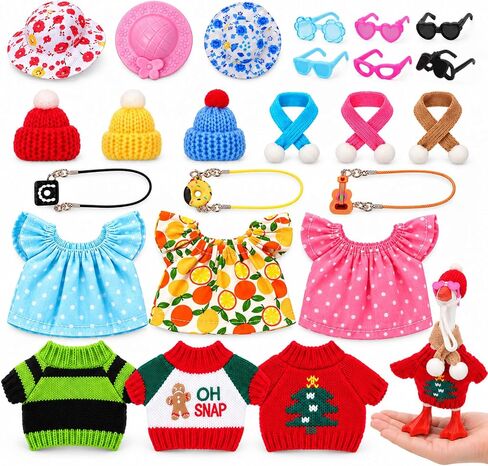 6 Sets Desk Goose Outfits 7 Inches, Mini Desktop Goose Clothes in Kuwait
