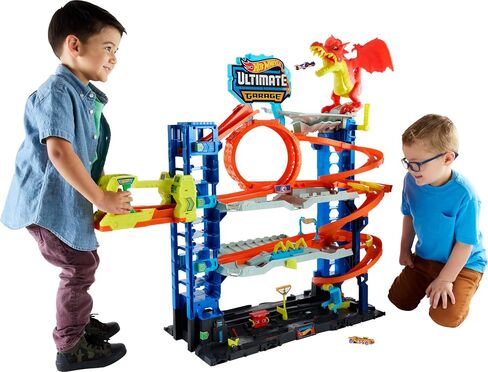 Hot Wheels City Ultimate Garage Track Set & 2 Die-Cast Toy Cars in Saudi Arabia