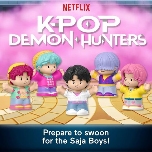 ​Little People Collector Kpop Demon Hunters: Saja Boys Special Edition Set for Movie Fans, 5 Figures in a Display Package in Saudi Arabia