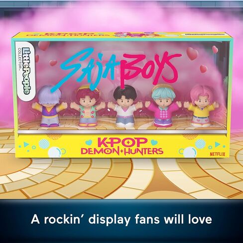 ​Little People Collector Kpop Demon Hunters: Saja Boys Special Edition Set for Movie Fans, 5 Figures in a Display Package in Saudi Arabia