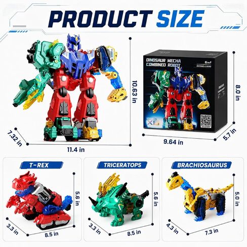 Dimoarch Magnetic Dinosaur Transforming Robot Toys for Boys in Kuwait
