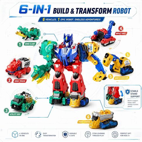 Dimoarch Magnetic Dinosaur Transforming Robot Toys for Boys in Kuwait