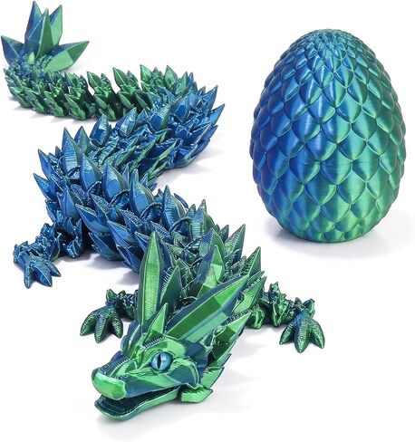 3D Printed Dragon Egg with Articulated Crystal Design in Saudi Arabia