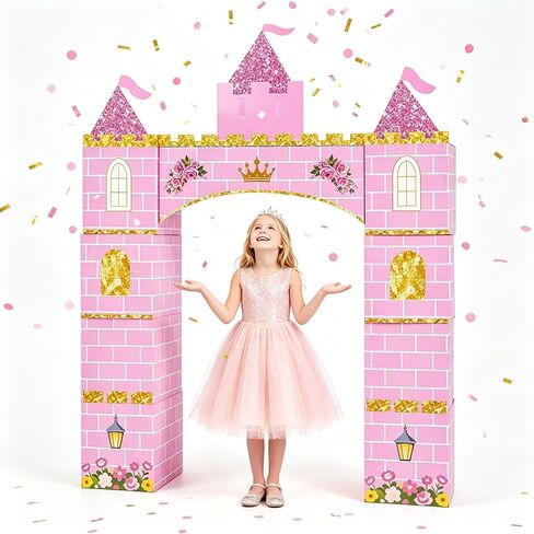 53 X 65 Blue Winter Snowflakes Cardboard Castle Playhouse Party Decoration in Kuwait