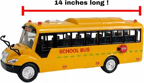 Big Daddy Huge Yellow School Bus with Lights and Cool Openable Doors Pull Back Toy School Bus with Sounds and Songs for Girls, Boys, Toddlers in Kuwait