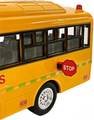 Big Daddy Huge Yellow School Bus with Lights and Cool Openable Doors Pull Back Toy School Bus with Sounds and Songs for Girls, Boys, Toddlers in Kuwait