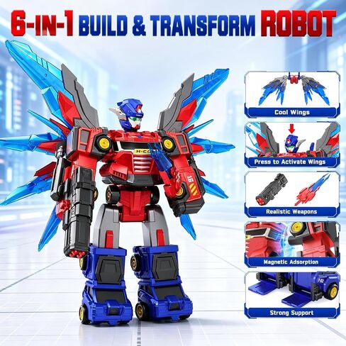 Dimoarch Magnetic Transform Robot Toys for 4 5 6 7 8 Year Old Boys in Kuwait