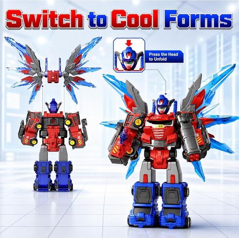 Dimoarch Magnetic Transform Robot Toys for 4 5 6 7 8 Year Old Boys in Kuwait