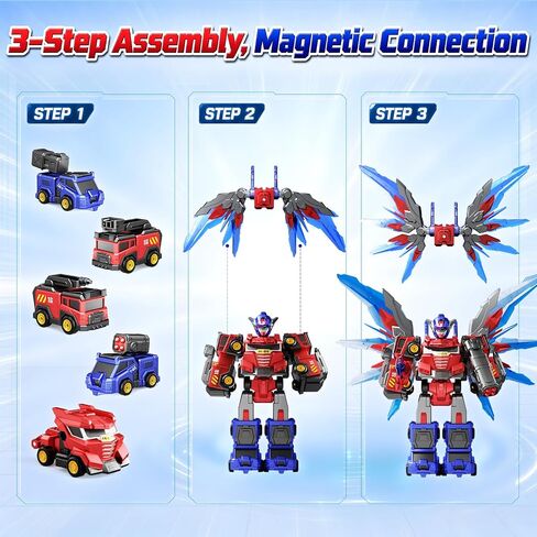 Dimoarch Magnetic Transform Robot Toys for 4 5 6 7 8 Year Old Boys in Kuwait