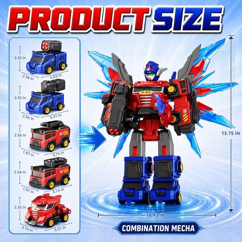 Dimoarch Magnetic Transform Robot Toys for 4 5 6 7 8 Year Old Boys in Kuwait