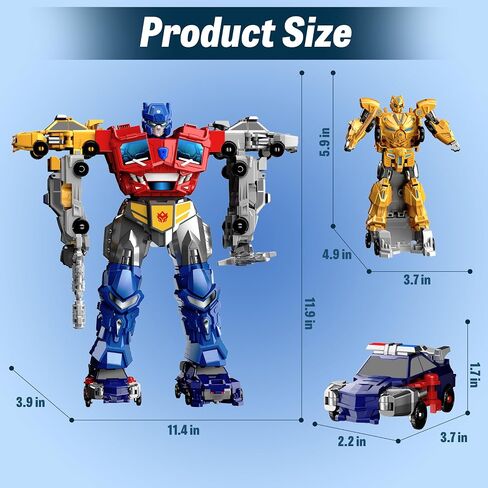 Magnetic Car Robot Toys for Kids, 6 Vehicles Transforming Toys for boys 6-8 in Saudi Arabia